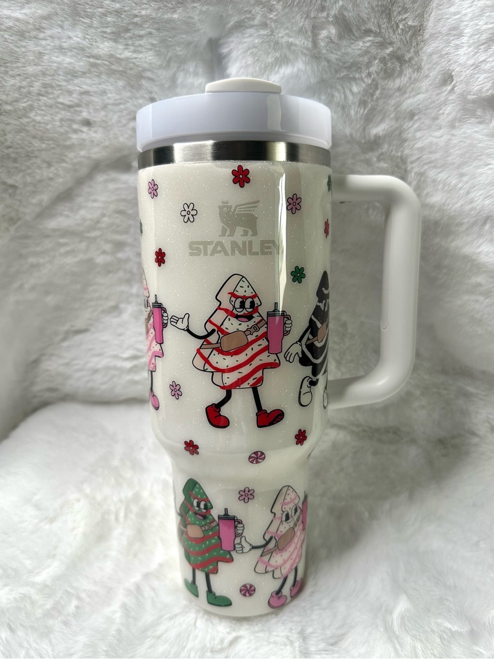 Stanley Custom Christmas Tree Cake Holiday tumbler 40 oz